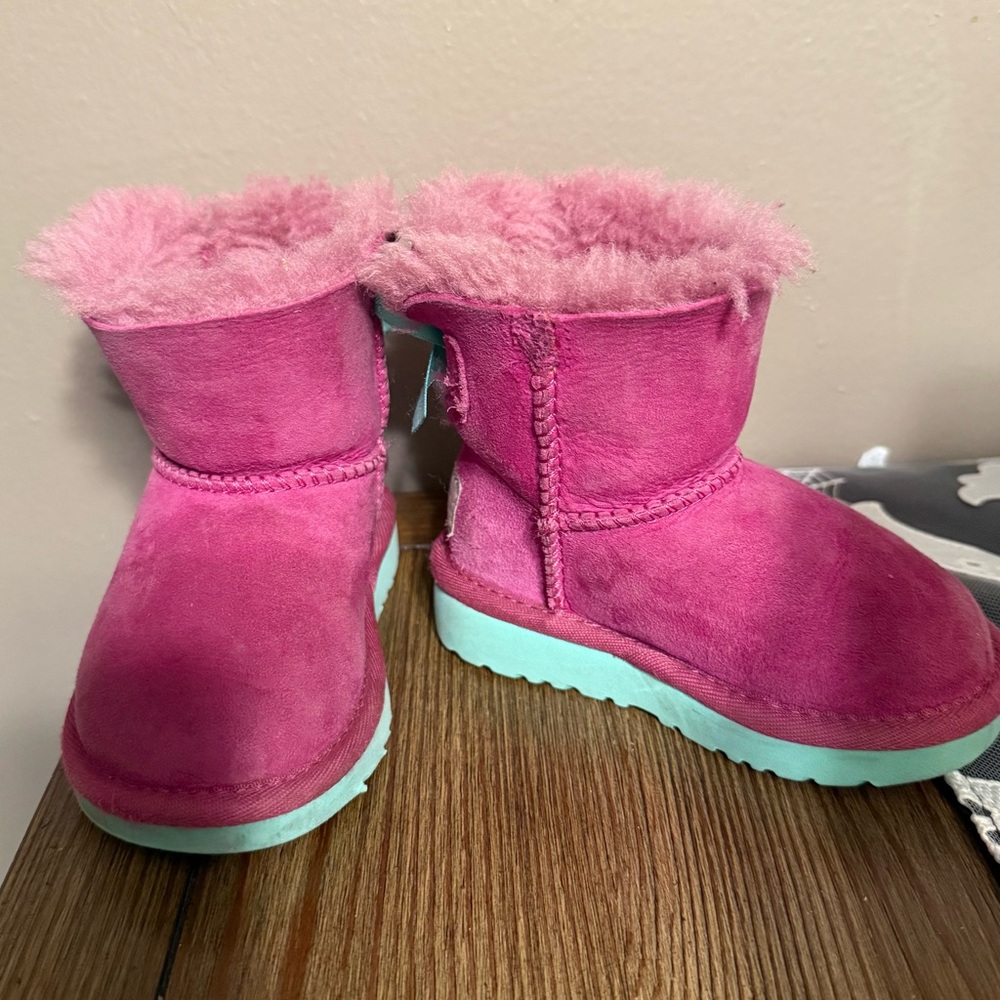 Pink Ugg Boots with Aqua Soles